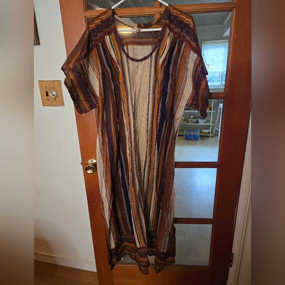 Gottex Vintage Striped Multicolor Dress Small